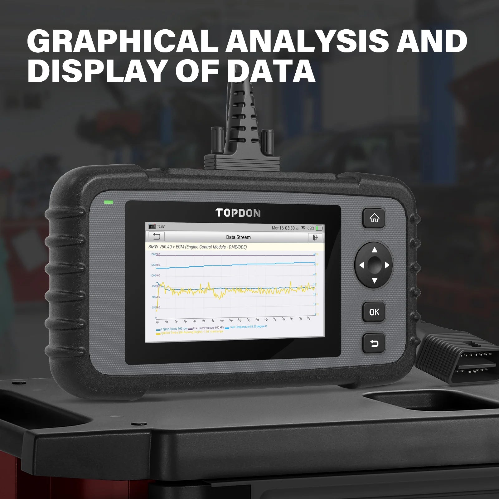 Topdon ArtiDiag500 | Full OBD2 Diagnostic Scanner - Engine, ABS, SRS & Transmission