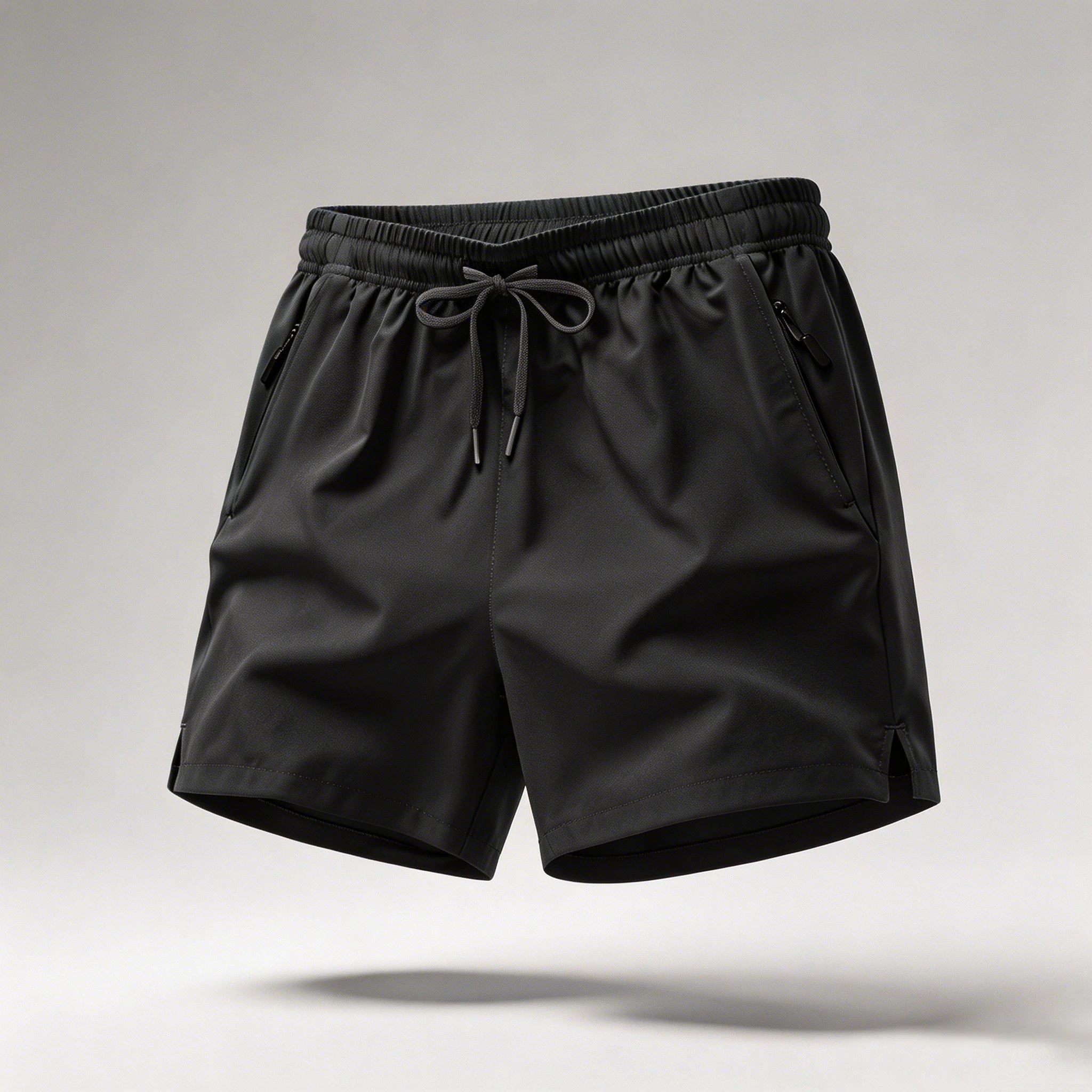 Men’s Quick Dry Running Shorts – Drawstring & Zip Pockets, Athletic Gym Wear