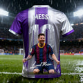 Messi #10 AI Design Men's Football Jersey Summer Adult T-Shirt Outdoor Daily Sport Shirt Quick-Dry Breathable Top
