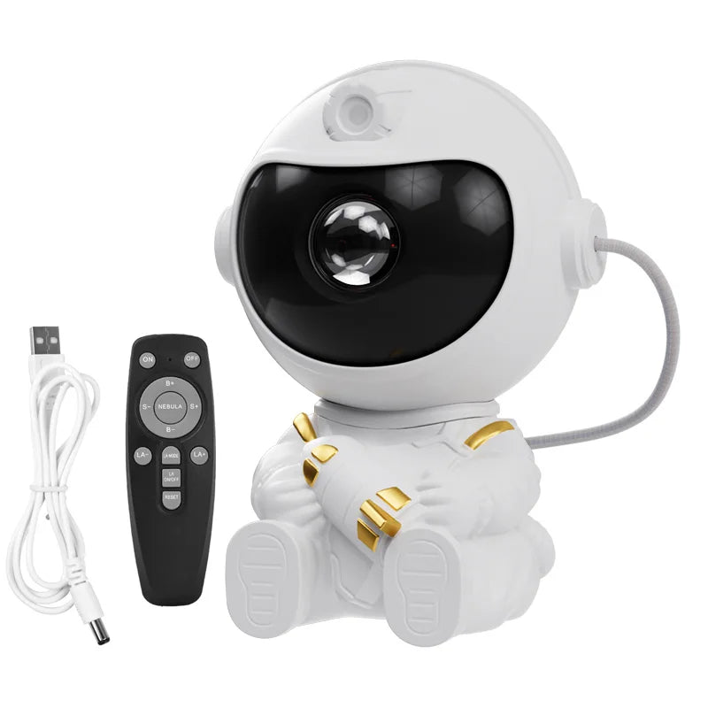LED Star Galaxies Projector Night Light Astronaut Starry Sky Bedroom Room Decor Children's Gift - LED Atmosphere Creating Lamp
