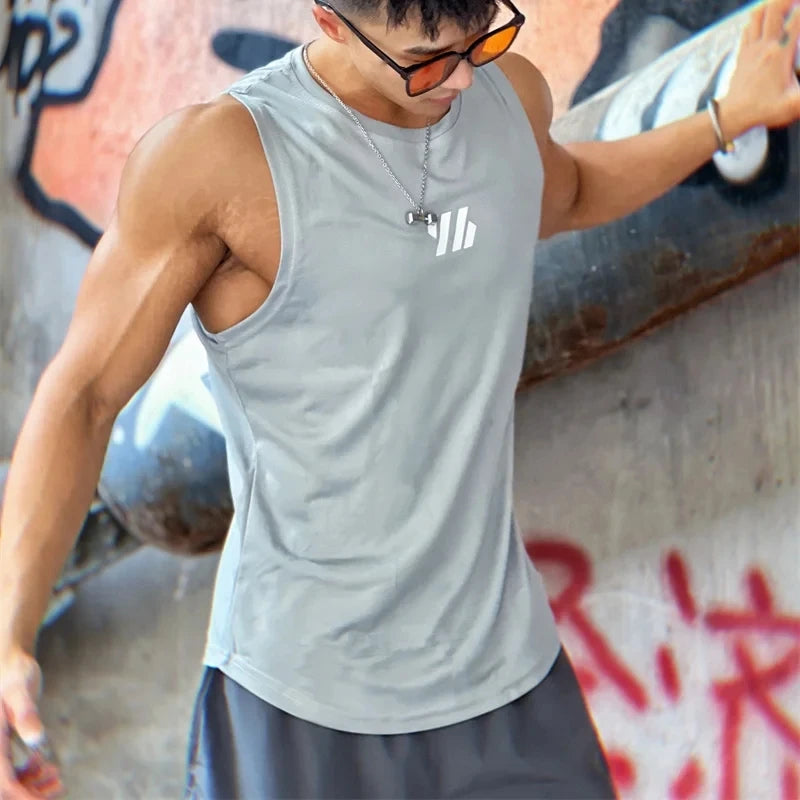 Men’s Summer Gym Vest – Mesh Sleeveless Tank Top, Quick Dry Fitness Wear