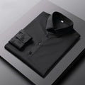 Men’s Business Casual Shirt – Long Sleeve Solid Color, Wrinkle Free, All‑Season