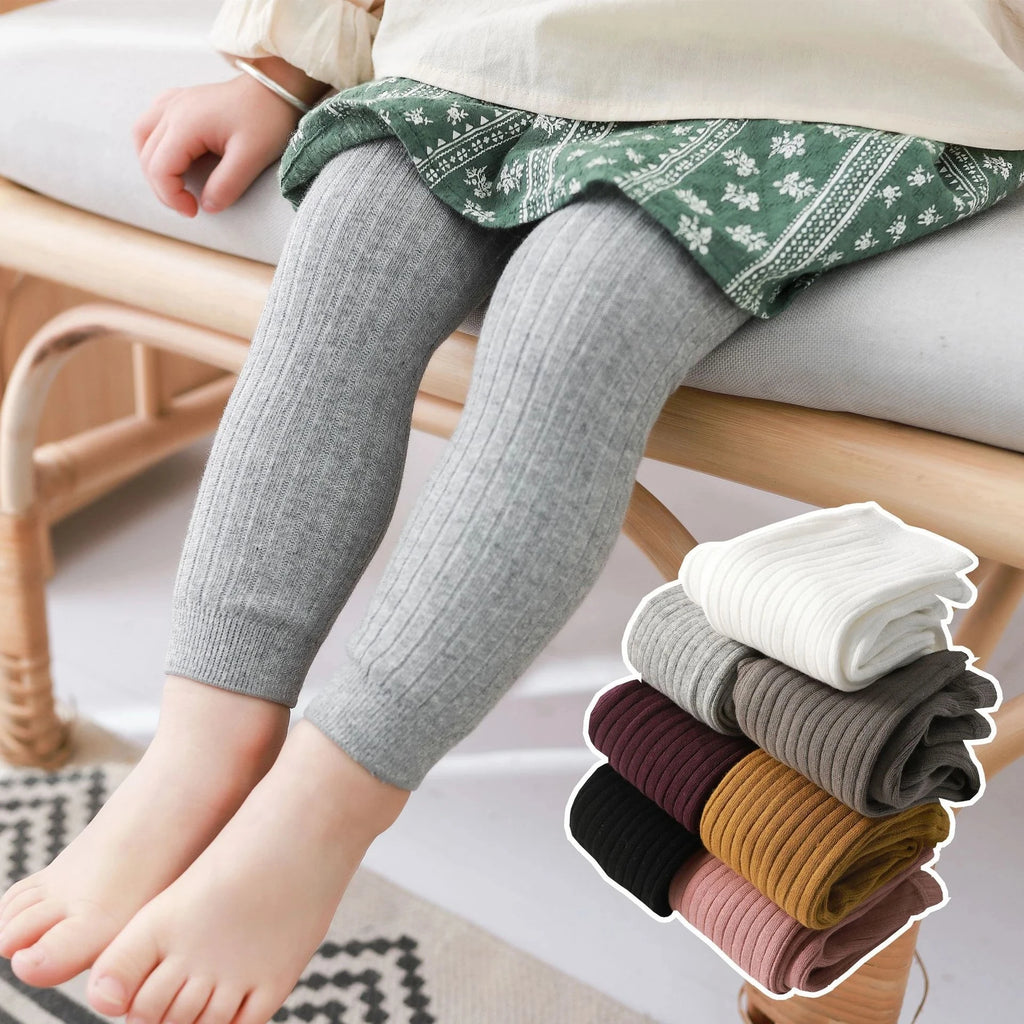 Baby & Kids Cotton Stretch Leggings – Slim Fit Unisex Pants (0–6Y)