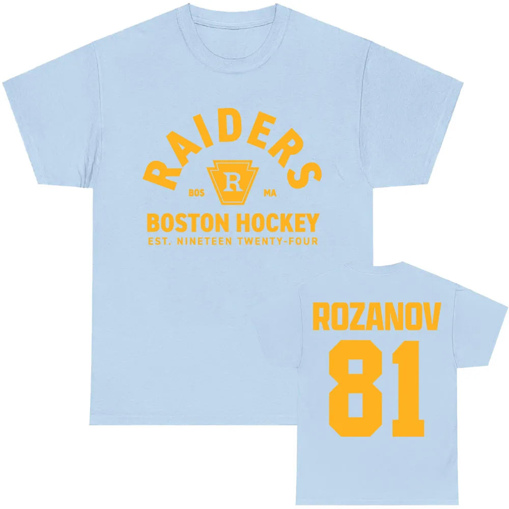 Llya Rozanov 81Bos Raiders Tee TV Heated Rivalry Printing T-shirt Short Sleeve Cotton Fashion Male Tshirts Unisex Streetwear Top