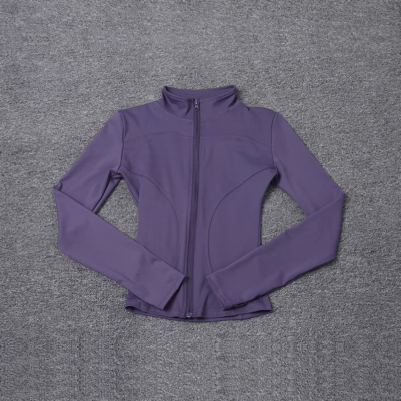 Women's Zip-Up Sport Jacket – Long Sleeve Yoga & Gym Coat