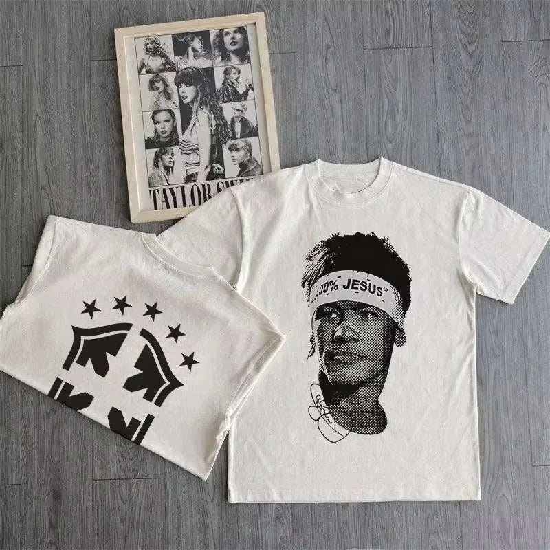Neymar Cristiano Ronaldo American Football Star Print Summer Casual Sports Short Sleeve T-Shirt Women Print Fashion Men T-Shirt