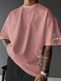 The 2025 summer new men's T-shirt features a casual fashionable comfortable soft and breathable 3D striped pattern print