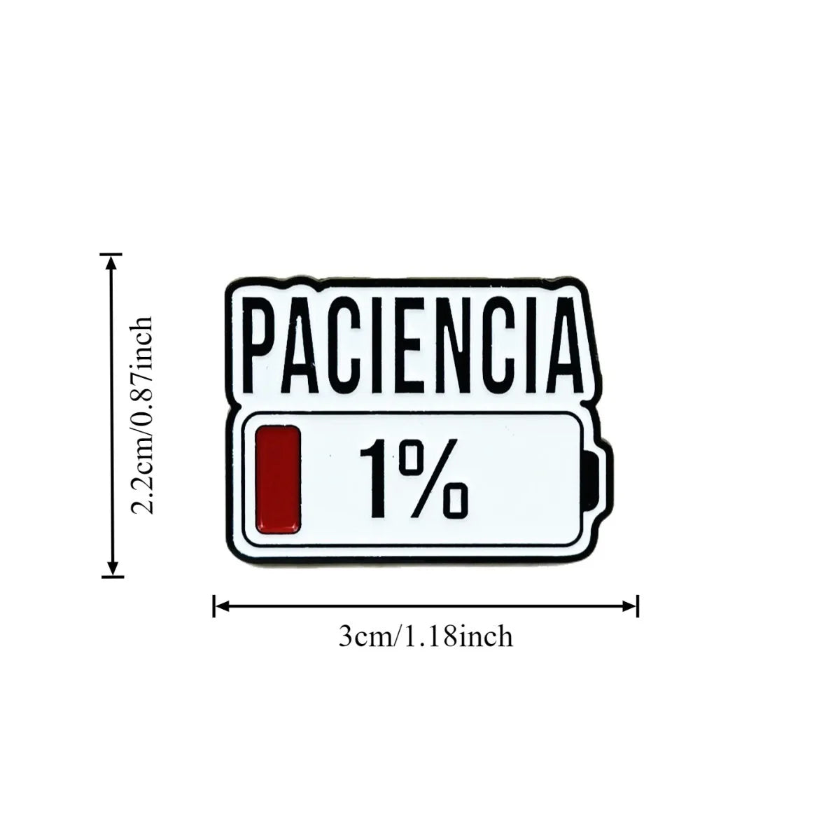 Spain PACIENCIA Enamel Pin 1% Energy Brooch Drip Oil Pines Lapel Pins Badge on Backpack Clothing Accessories Fashion Jewelry