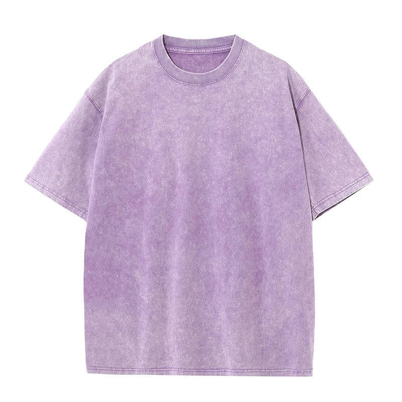 100% Cotton T-shirt Custom Logo Street Trend Short Sleeve T-shirt Embroidery Design European American Size Tops Printing Pattern