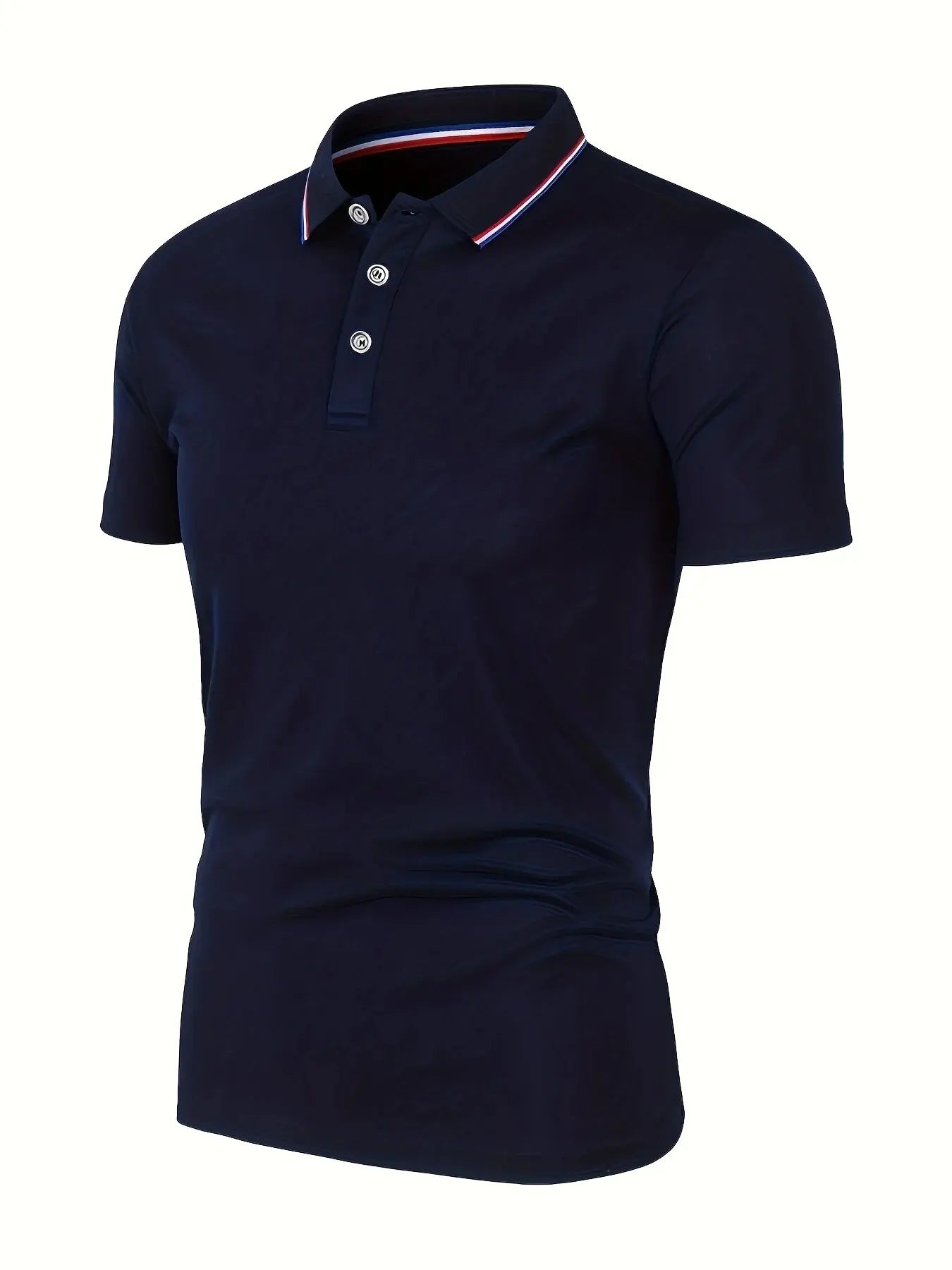 Men’s Summer Polo Shirt – Breathable Solid Color, Short Sleeve