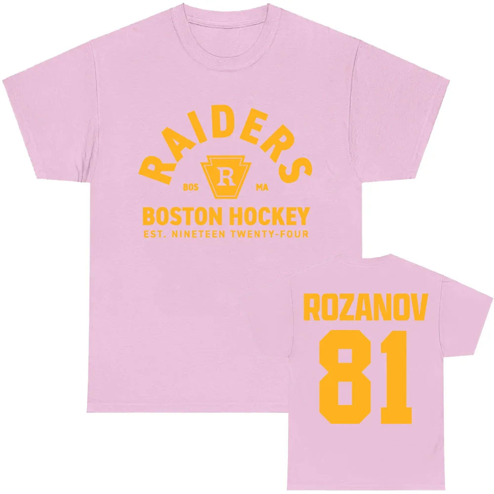 Llya Rozanov 81Bos Raiders Tee TV Heated Rivalry Printing T-shirt Short Sleeve Cotton Fashion Male Tshirts Unisex Streetwear Top