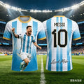 2026 New Messi Football T-Shirt  Quick Dry Comfortable Breathable Soccer Jersey Men Training Sportswear Summer Top