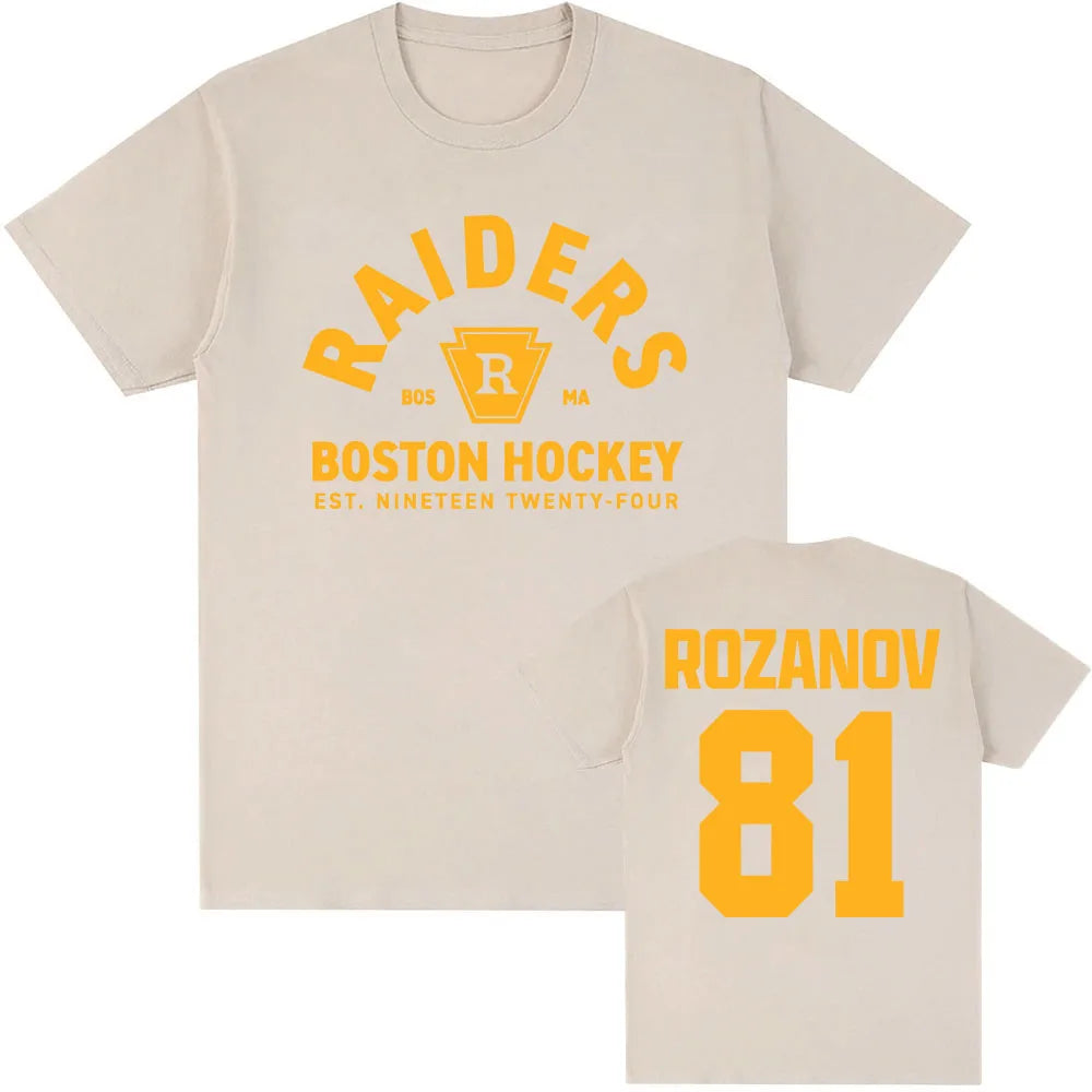Llya Rozanov 81Bos Raiders Tee TV Heated Rivalry Printing T-shirt Short Sleeve Cotton Fashion Male Tshirts Unisex Streetwear Top