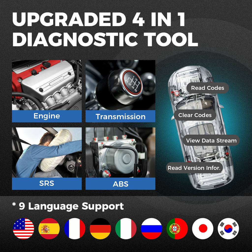 Topdon ArtiDiag500 | Full OBD2 Diagnostic Scanner - Engine, ABS, SRS & Transmission