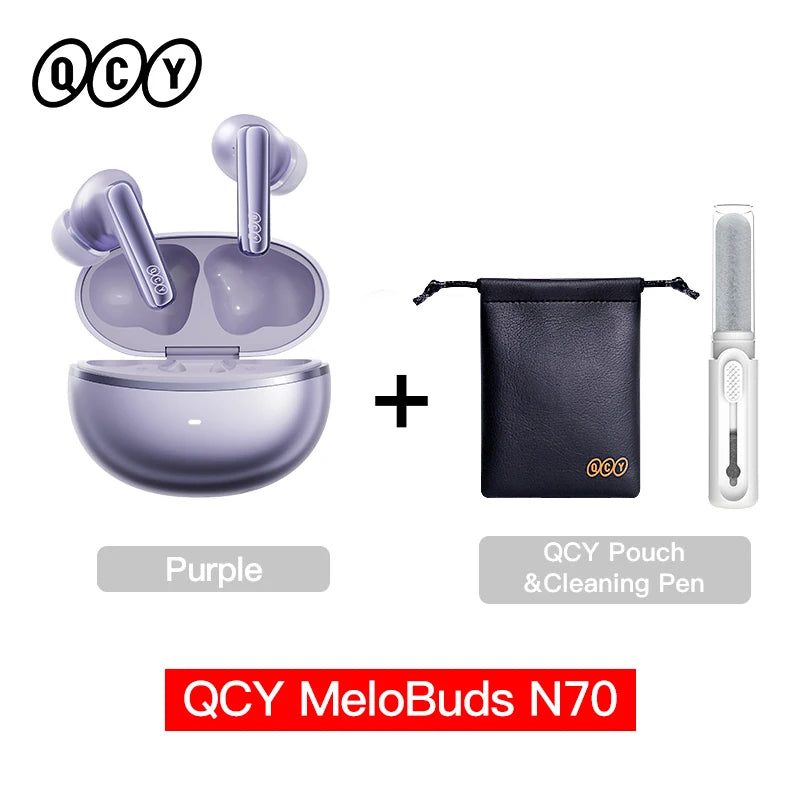 QCY N70 Pro - Adaptive ANC Wireless Earbuds with Hi-Res Audio