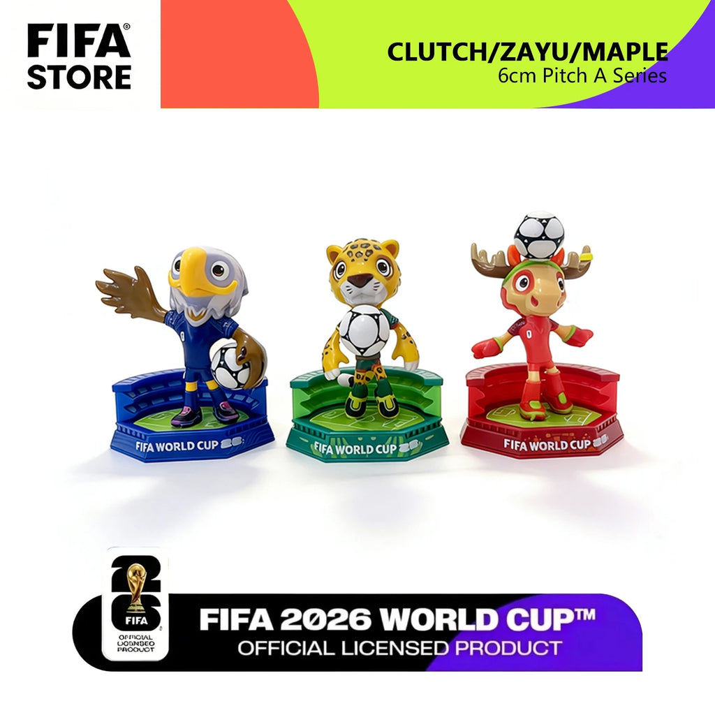 FIFA Official Licensed 2026 World Cup Mascot 3-Piece Collectible Set, Fan Memorabilia - Maple & Zayu & Clutch / 6cm/2.36in 6QCA