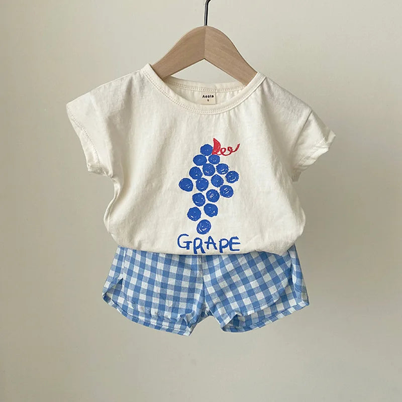 Baby & Toddler Cartoon Pajamas Set – Sleeveless Cotton Nightwear, Unisex (Summer)