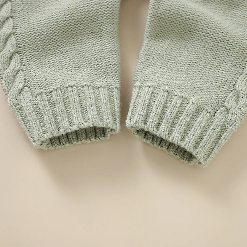 Infant Knit Sleeveless Romper – Solid Color Unisex Jumpsuit (0–18M)