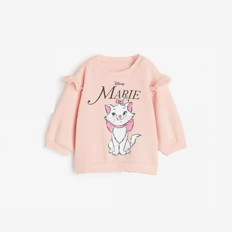 Girls Autumn Costume Suits Cute Sweatshirt Cartoon Long Sleeve Tops Sweatpants Two Piece Children New Casual Loose Tracksuits