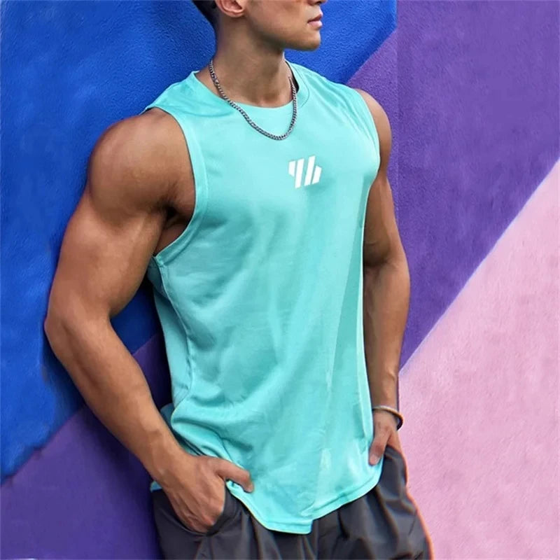 Men’s Summer Gym Vest – Mesh Sleeveless Tank Top, Quick Dry Fitness Wear