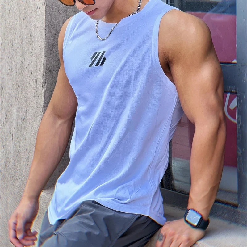 Men’s Summer Gym Vest – Mesh Sleeveless Tank Top, Quick Dry Fitness Wear