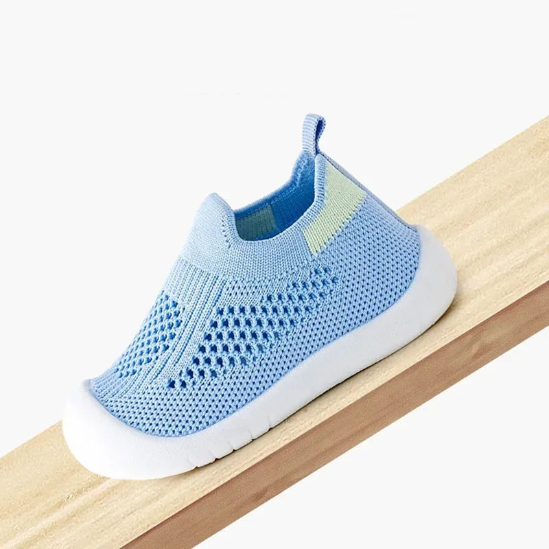 Baby Mesh Knit Sneakers – Breathable Slip-On Non-Skid Prewalkers, Unisex (0–3T)