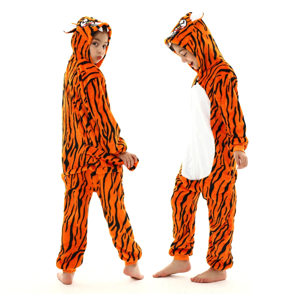 boys girls stitch kigurumi pajamas children winter flannel onesies kids panda tigger dinosaur pijama baby blanket sleepers