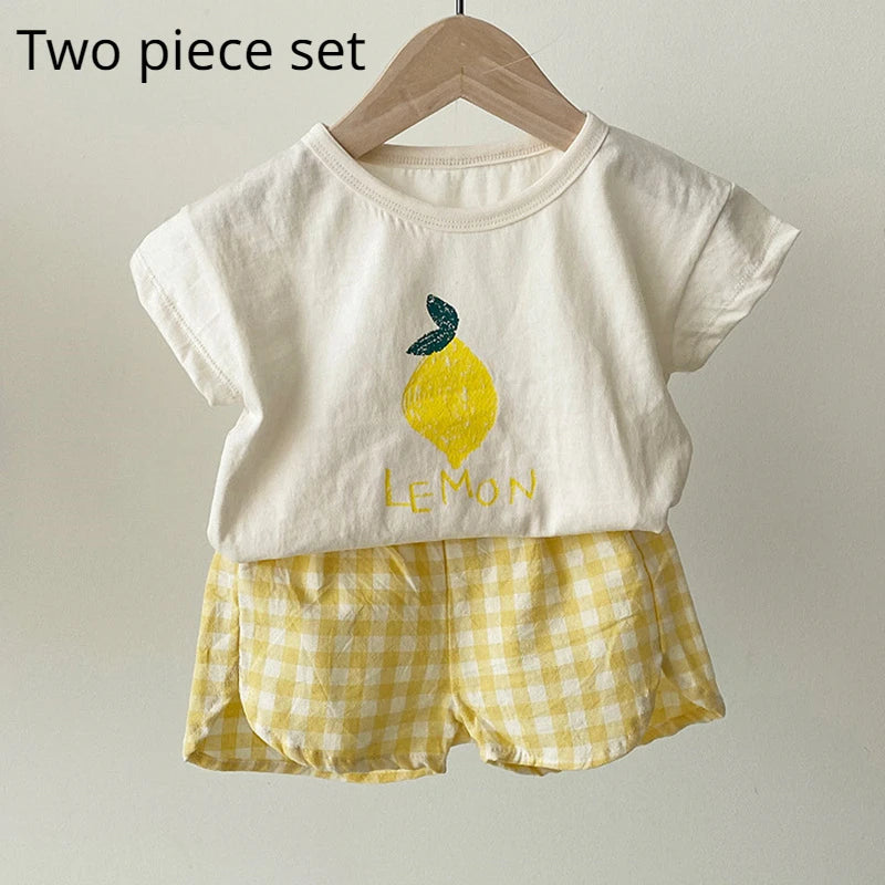 Baby & Toddler Cartoon Pajamas Set – Sleeveless Cotton Nightwear, Unisex (Summer)
