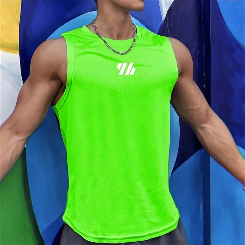 Men’s Summer Gym Vest – Mesh Sleeveless Tank Top, Quick Dry Fitness Wear