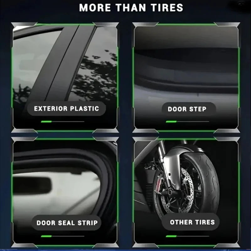 Tire Coating Wax Car Tire Retreading and Film Plating Cream Tire Shine Coating Wax Auto Rubber Parts Shiny Paste Re-black Polish