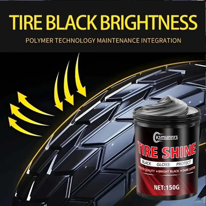 Tire Coating Wax Car Tire Retreading and Film Plating Cream Tire Shine Coating Wax Auto Rubber Parts Shiny Paste Re-black Polish