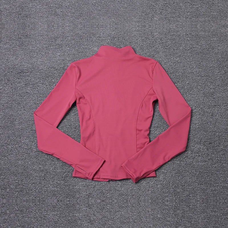 Women's Zip-Up Sport Jacket – Long Sleeve Yoga & Gym Coat