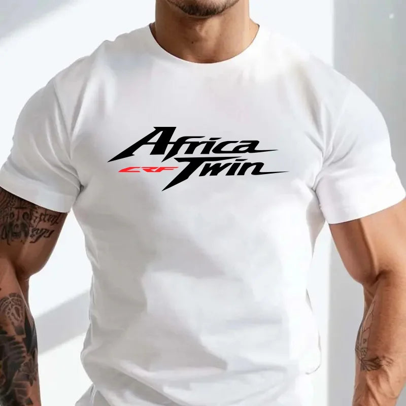 New T-Shirt Japan Motorcycle Motorbike Hon Africa Twin Crf 1000 L Adventure Casual Round Neck Top Tee Printed Tshirt 2025