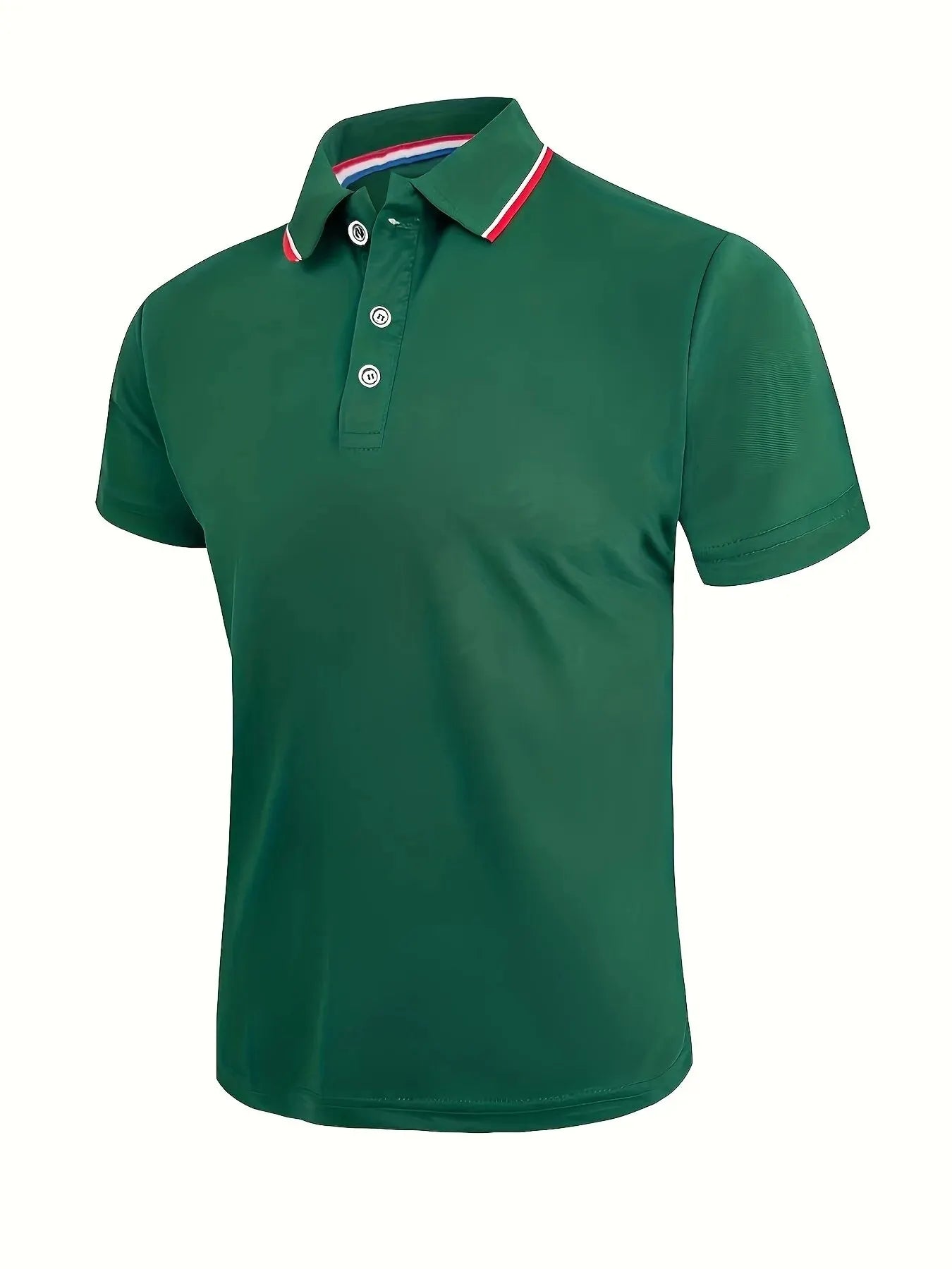 Men’s Summer Polo Shirt – Breathable Solid Color, Short Sleeve