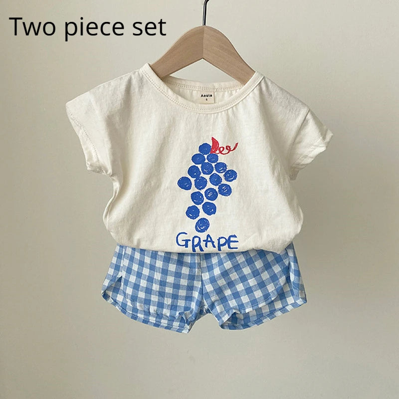 Baby & Toddler Cartoon Pajamas Set – Sleeveless Cotton Nightwear, Unisex (Summer)