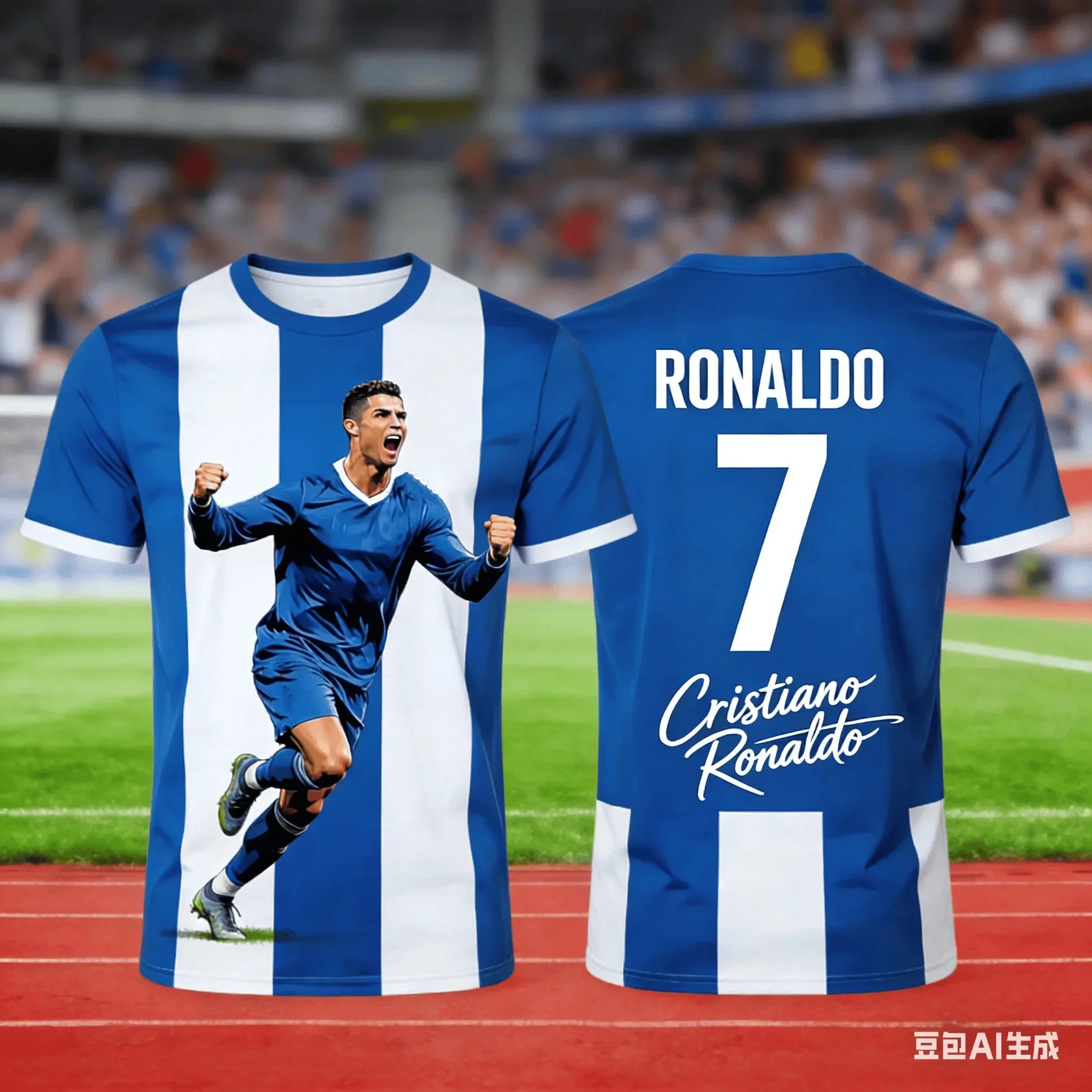 Soccer T Shirt with Cristiano Ronaldo Print 3D Printed Family Wear for Adults Kids Outdoor Sports Daily Wear Loose Comfortable