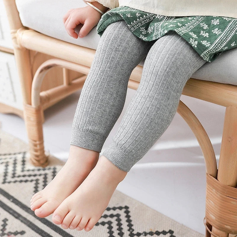 Baby & Kids Cotton Stretch Leggings – Slim Fit Unisex Pants (0–6Y)