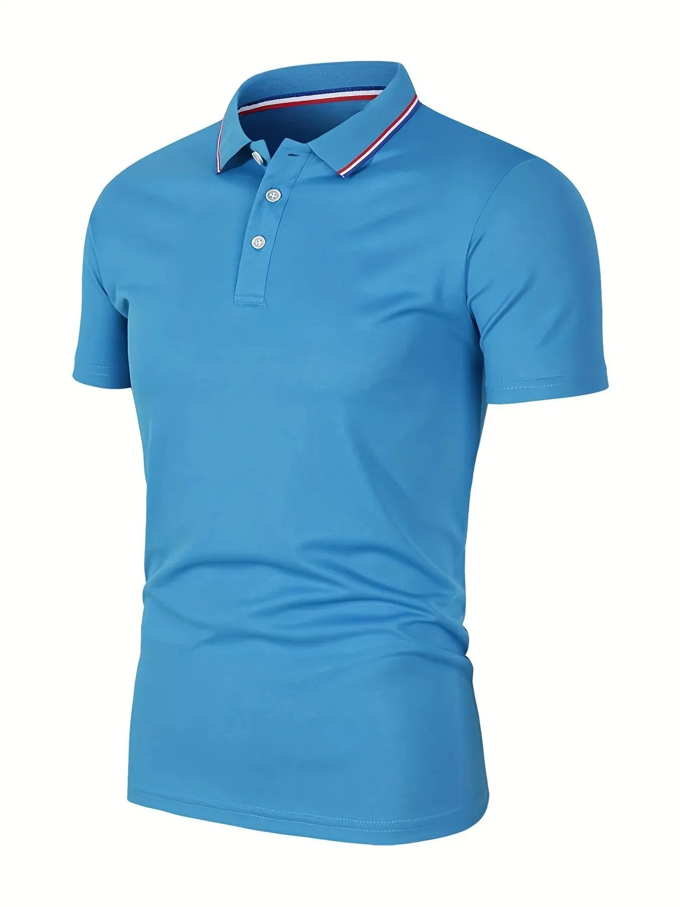 Men’s Summer Polo Shirt – Breathable Solid Color, Short Sleeve