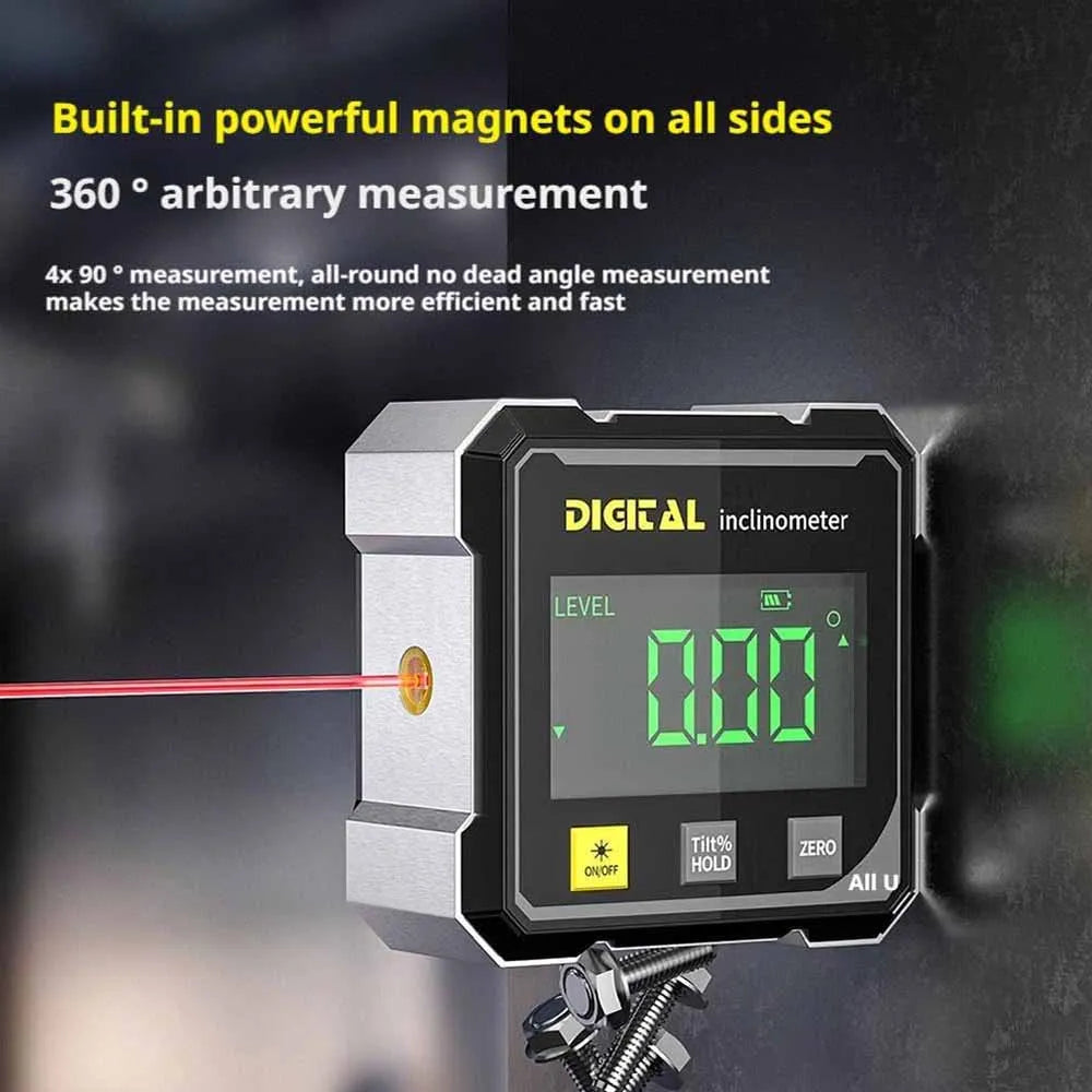 Iron-North Precision Digital Magnetic Angle Gauge & Level