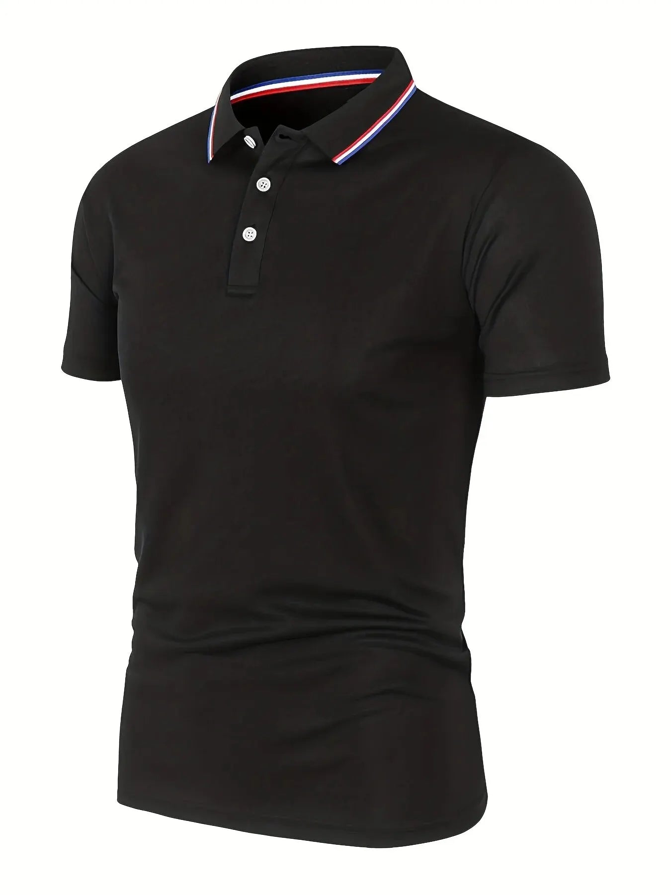 Men’s Summer Polo Shirt – Breathable Solid Color, Short Sleeve