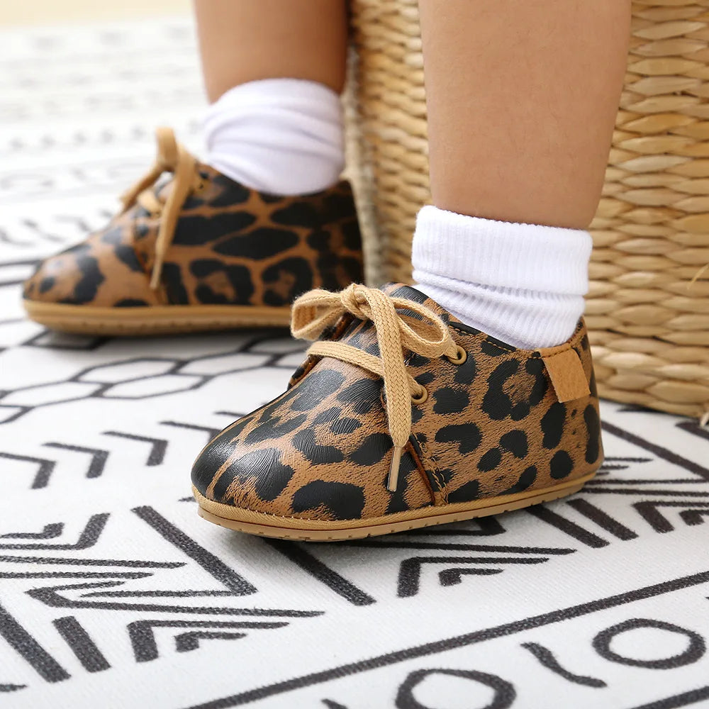 Baby Sports Shoes – Retro PU Leather Anti-Slip Moccasins (0–24M)