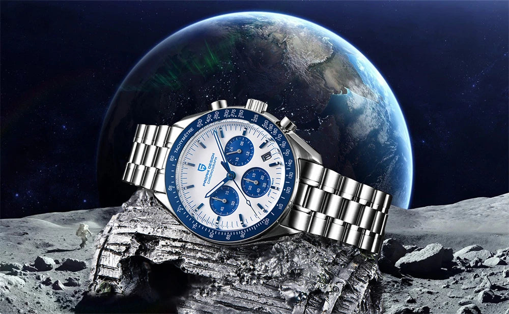 PAGANI DESIGN Moon Mens Watches Quartz Automatic Watch Men Luxury Sports VK63 Chronograph Waterproof Sapphire Reloj Hombre 2025