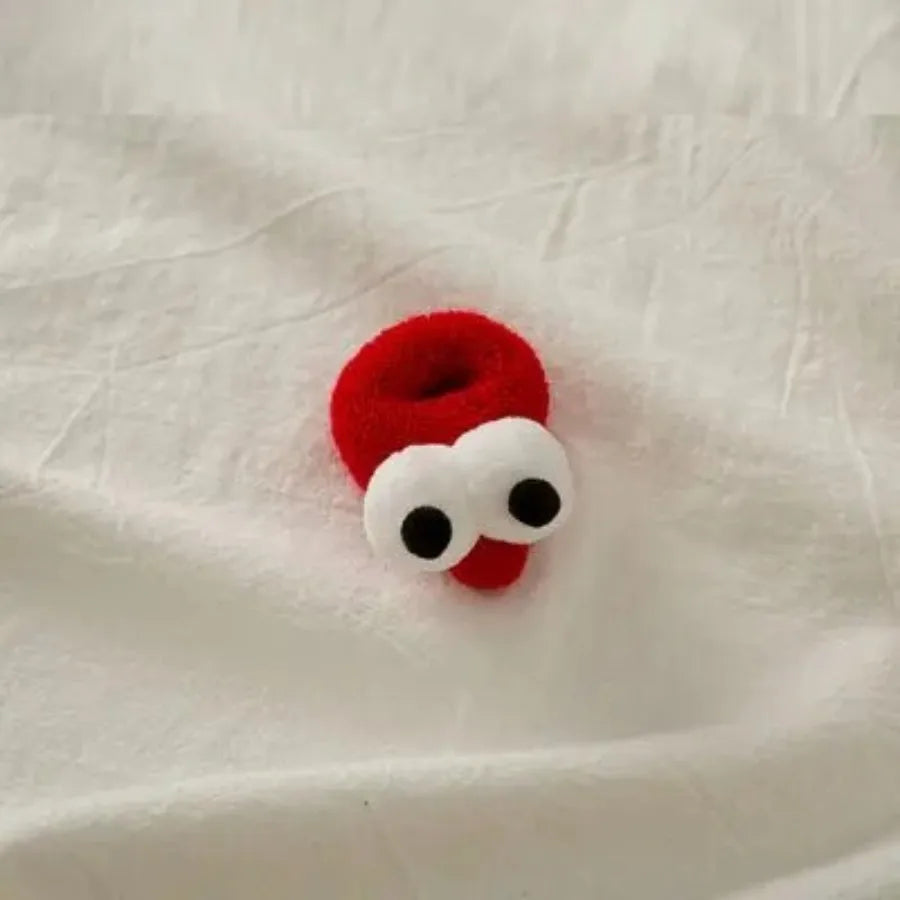 New Autumn and Winter Funny Selling Big Eyes Rope Girl Heart Candy Color High Elasticity 2-16 Years Old Instagram Hair Band
