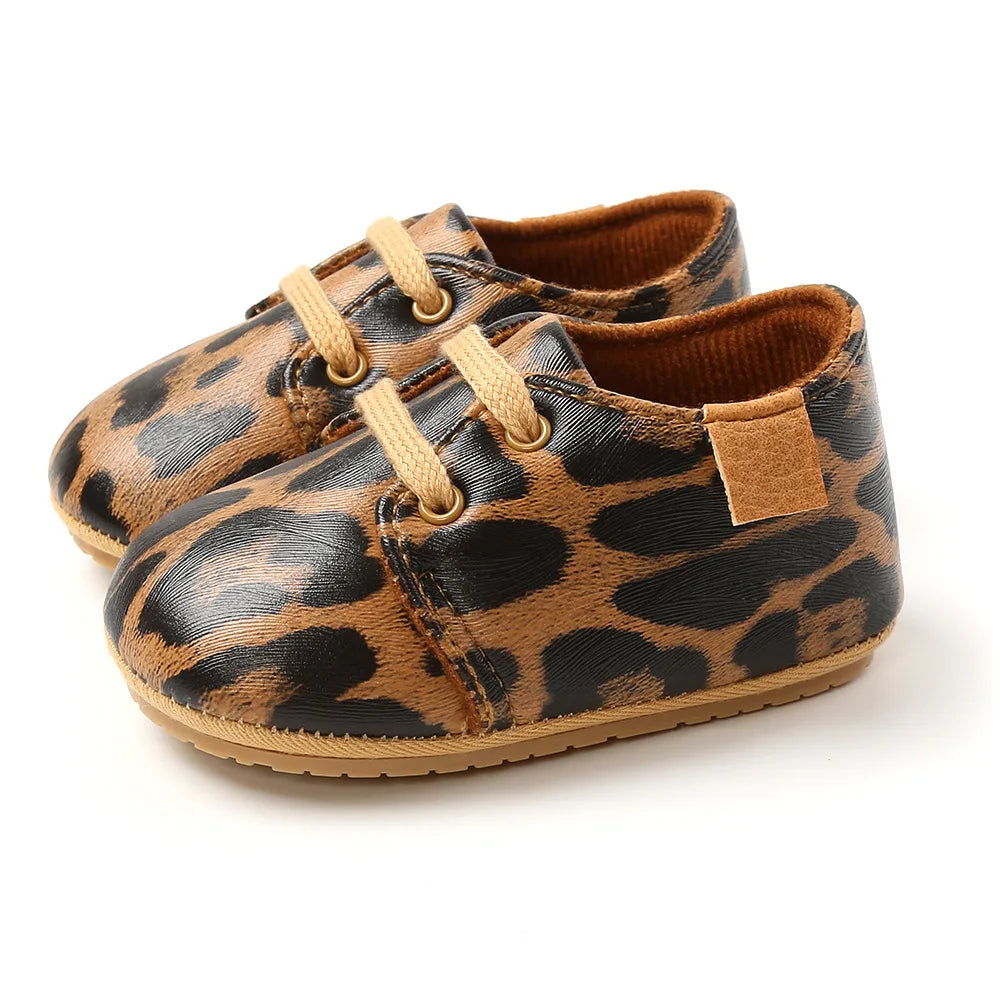 Baby Sports Shoes – Retro PU Leather Anti-Slip Moccasins (0–24M)