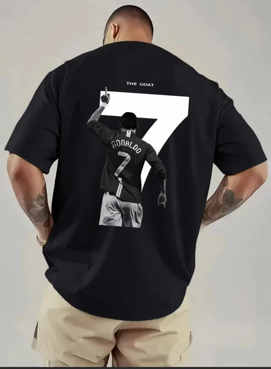2026 New Style CR7 Cristiano Ronaldo Pattern T-Shirt - High-Quality Fashion Casual Breathable Men's Round-neck Printed T-Shirt