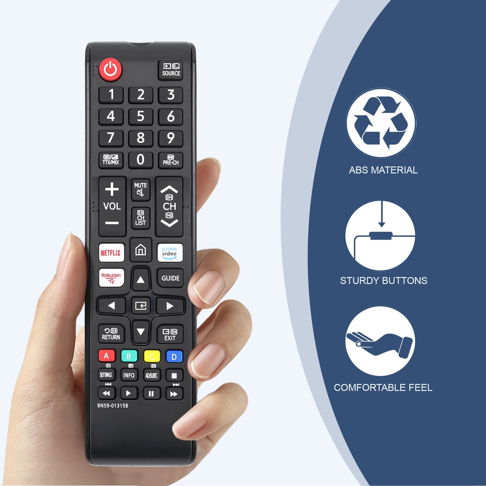 BN59 01315B For Samsung Remote Control Compatible with UE43RU7100 UE49RU7100 UE50RU7100 UE55RU7100 UE75RU7100 UE43RU7105 UE43RU7