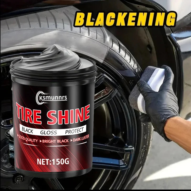 Tire Coating Wax Car Tire Retreading and Film Plating Cream Tire Shine Coating Wax Auto Rubber Parts Shiny Paste Re-black Polish
