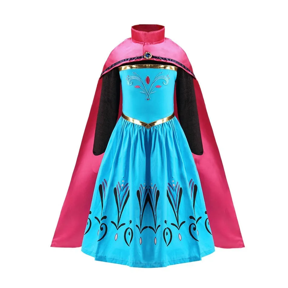 Girls' Disney Princess Costume Dress – Elsa, Belle, Rapunzel & More (3–10T)