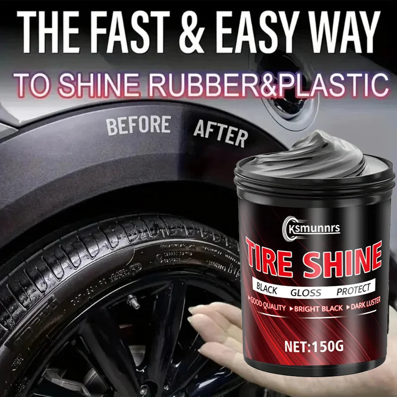 Tire Coating Wax Car Tire Retreading and Film Plating Cream Tire Shine Coating Wax Auto Rubber Parts Shiny Paste Re-black Polish