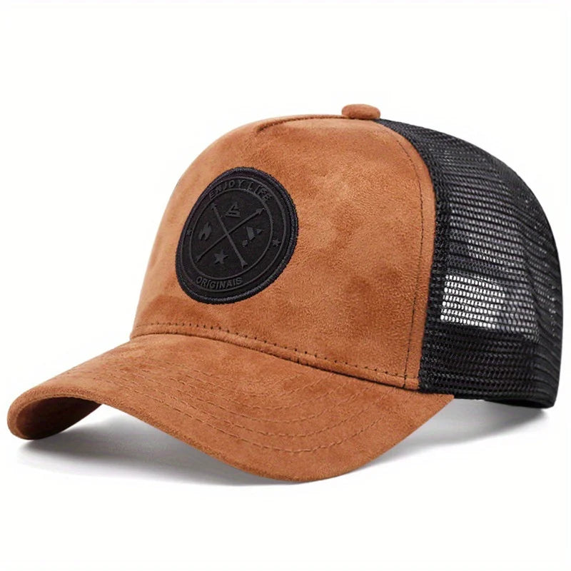 Summer Mesh Baseball Cap Women Men ENJOY LIFE Letter Patch Snapback Hat Casual Breathable Unisex Street Hip Hop Trucker Caps